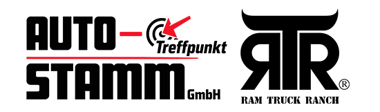 Logo Auto-Treffpunkt Stamm GmbH und RAM TRUCK RANCH